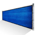 Blue Privacy Fence Screen Mesh Windscreen with Reinforced Grommets D8748