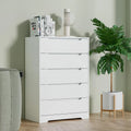 White 5 Drawer Wood Dresser K720