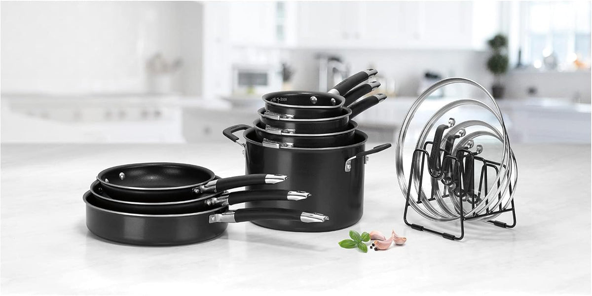 12 Piece Black Nonstick Aluminum Cookware Set J27448