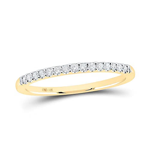 14kt Yellow Gold Diamond Band Ring Size 7.5 E7031
