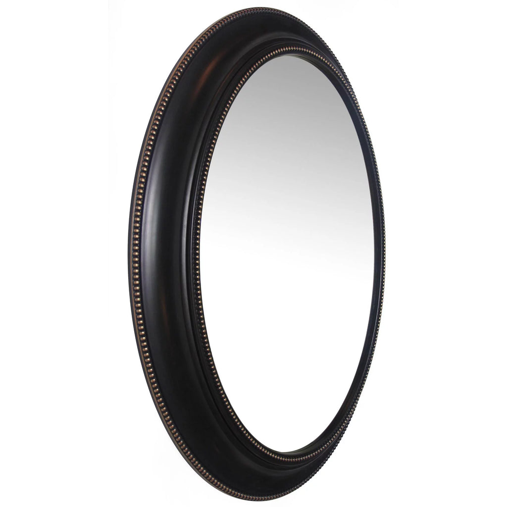 Black and Gold Oval 30-inch Wall Mirror K92064