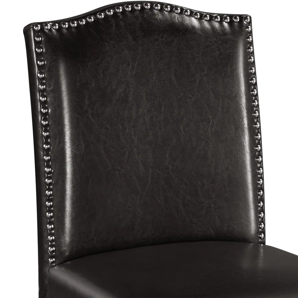Brown Faux Leather Counter Bar Stools C555