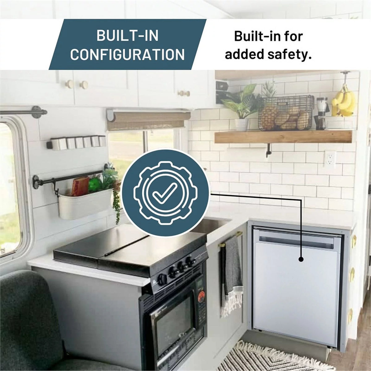 Brushed Stainless 12V/DC Built-in Refrigerator S701671