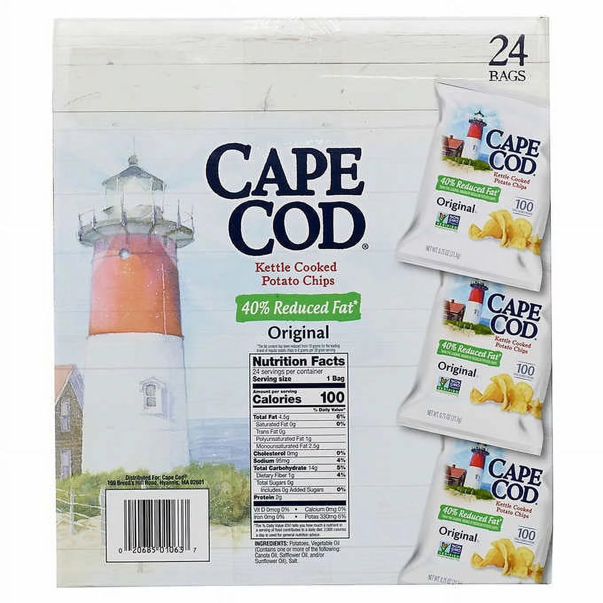 Original 0.75 oz 24-count Kettle Cooked Potato Chips U265