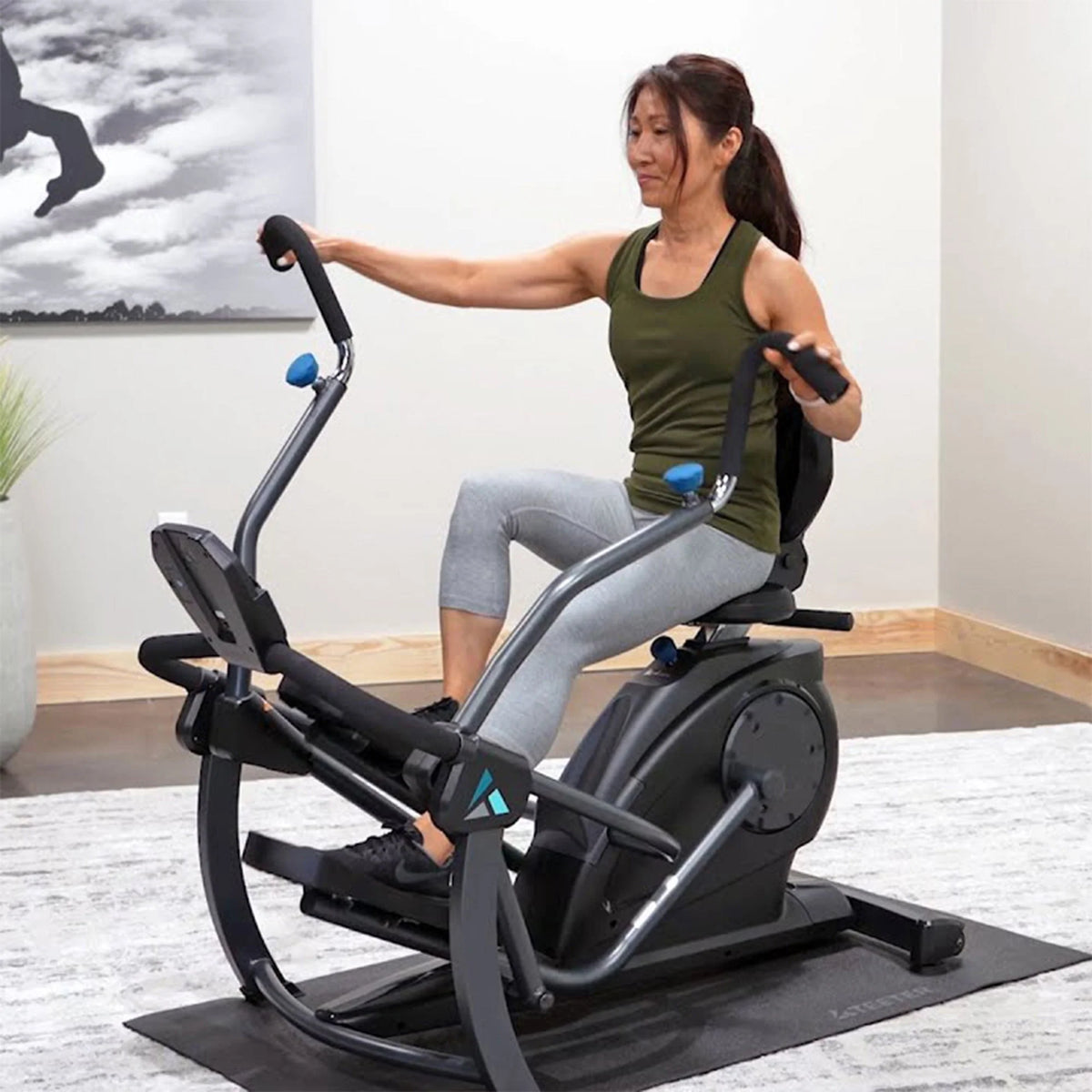 Black Recumbent Cross Trainer and Cardio Elliptical O5848