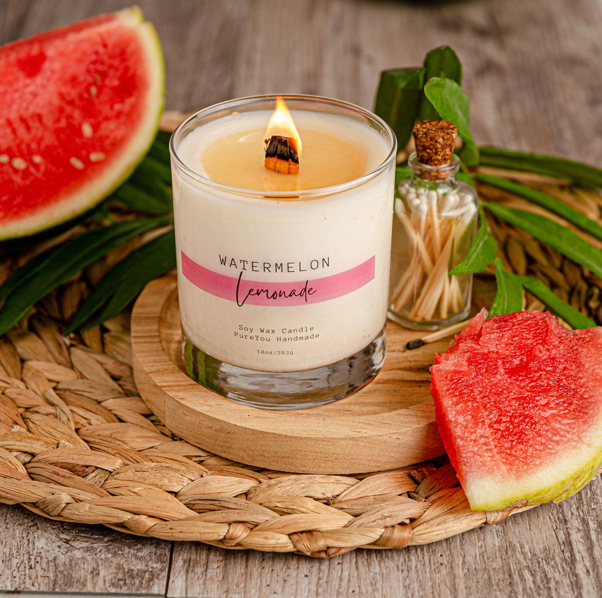 Handmade Strawberry Lemonade Scented Soy Wax Candle K42027