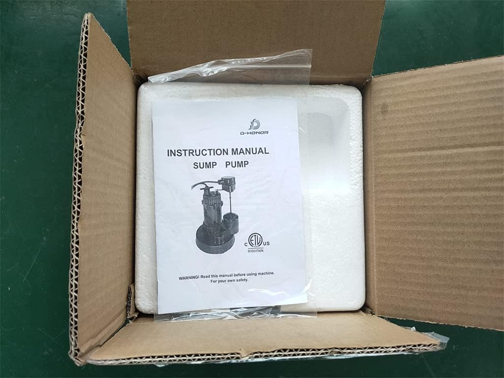 Submersible Cast Aluminum Sump Pump 1/2 HP 3700 GPH I8563