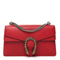 Red Pebbled Calfskin Small Shoulder Bag N42928