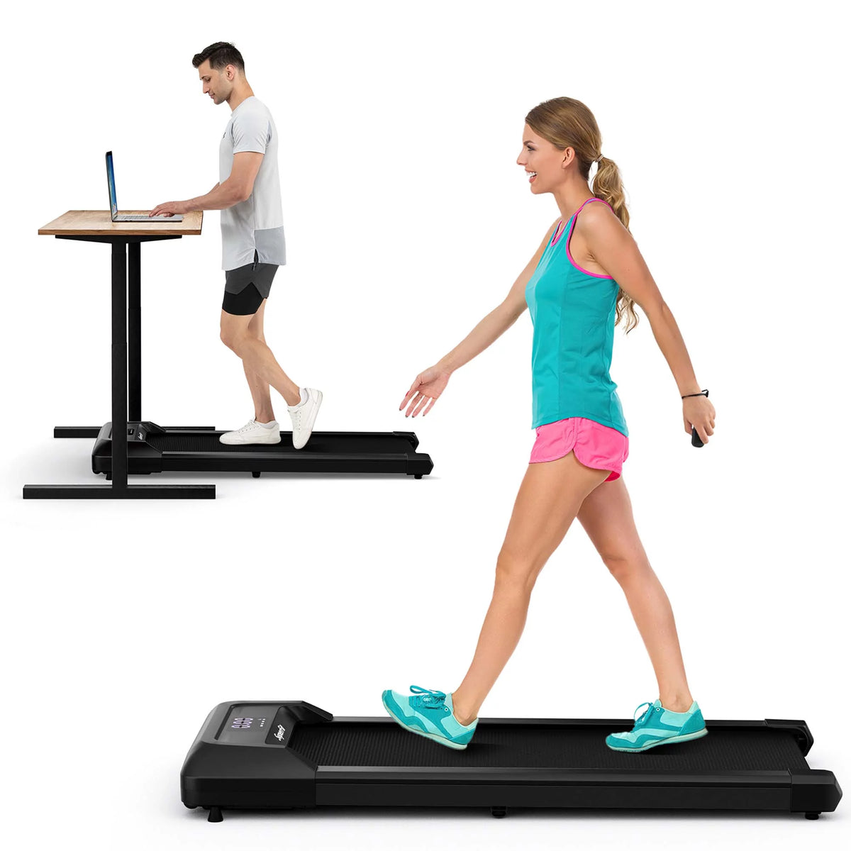 Black Walking Pad Under Desk Treadmill M89022