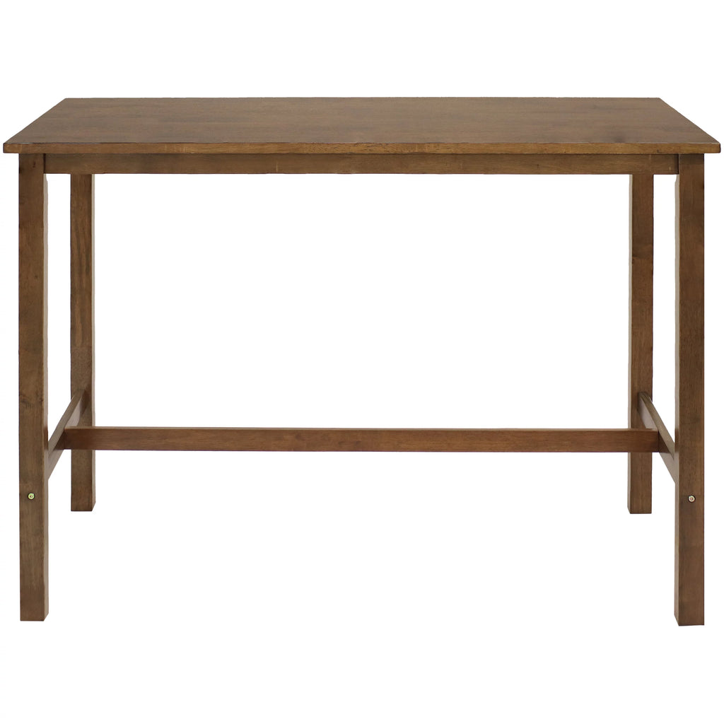 Counter-Height Wooden Dining Table Weathered Oak Finish B19414