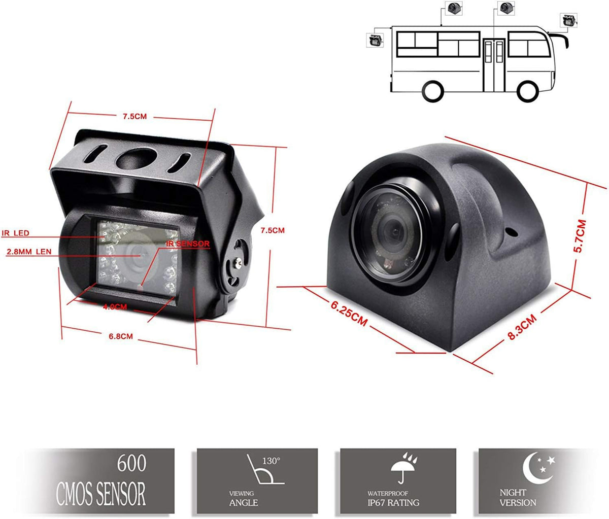 Backup Camera with Monitor 4 Channels Split Screen T235868