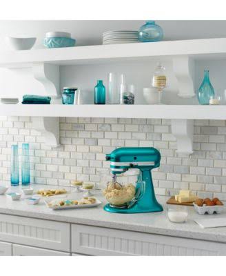 Electric Blue 5 Quart Stand Mixer with Glass Bowl L145