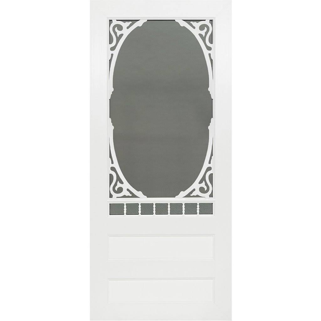 Rigid Vinyl PVC Slab Screen Door E1284