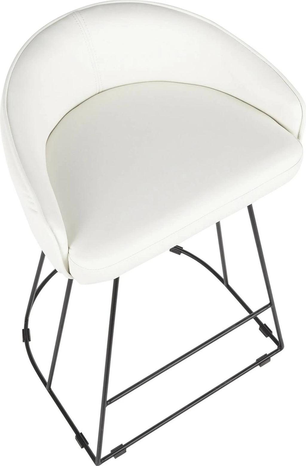 Set of 2 Contemporary Counter Stool Black/White U900