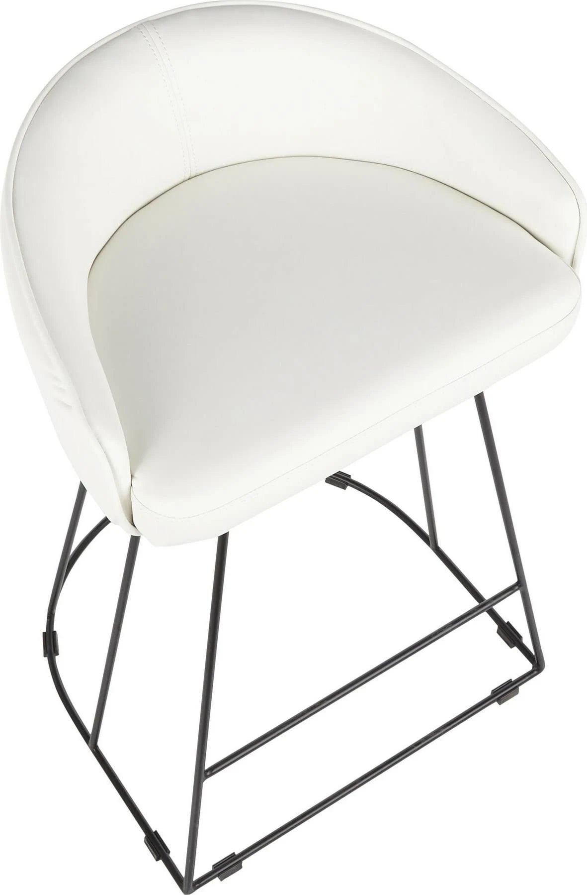 Set of 2 Contemporary Counter Stool Black/White U900