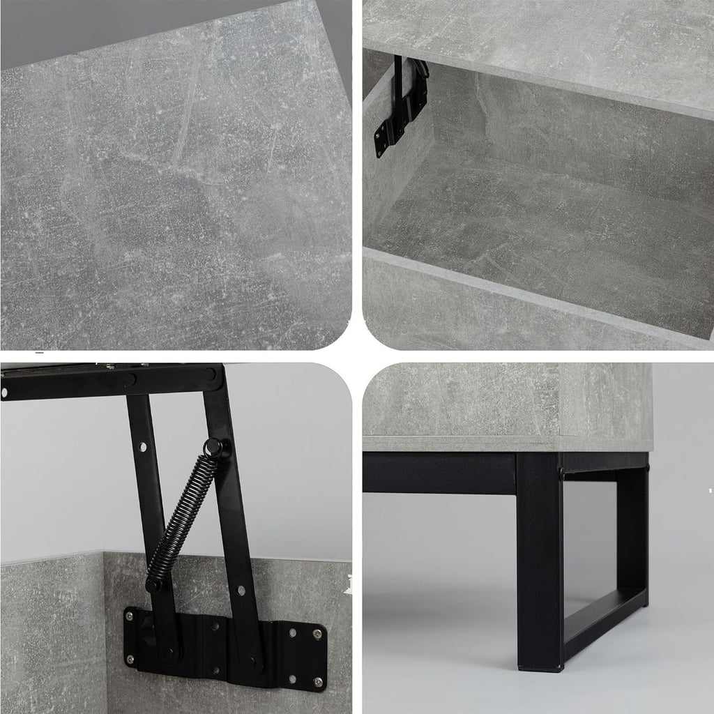 Gray Lift Top Coffee Table with Hidden Compartment T674797