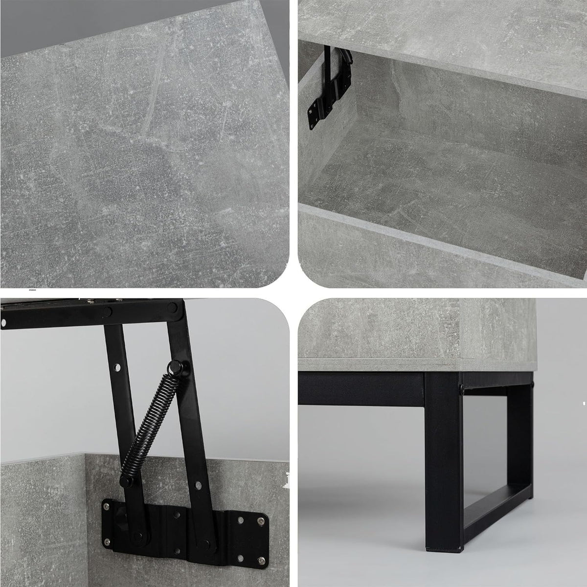 Gray Lift Top Coffee Table with Hidden Compartment T674797