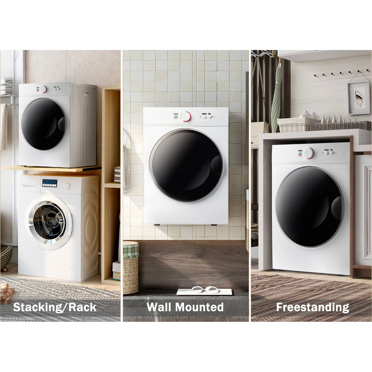 Portable Stainless Steel Laundry Dryer with 5 Modes Z668