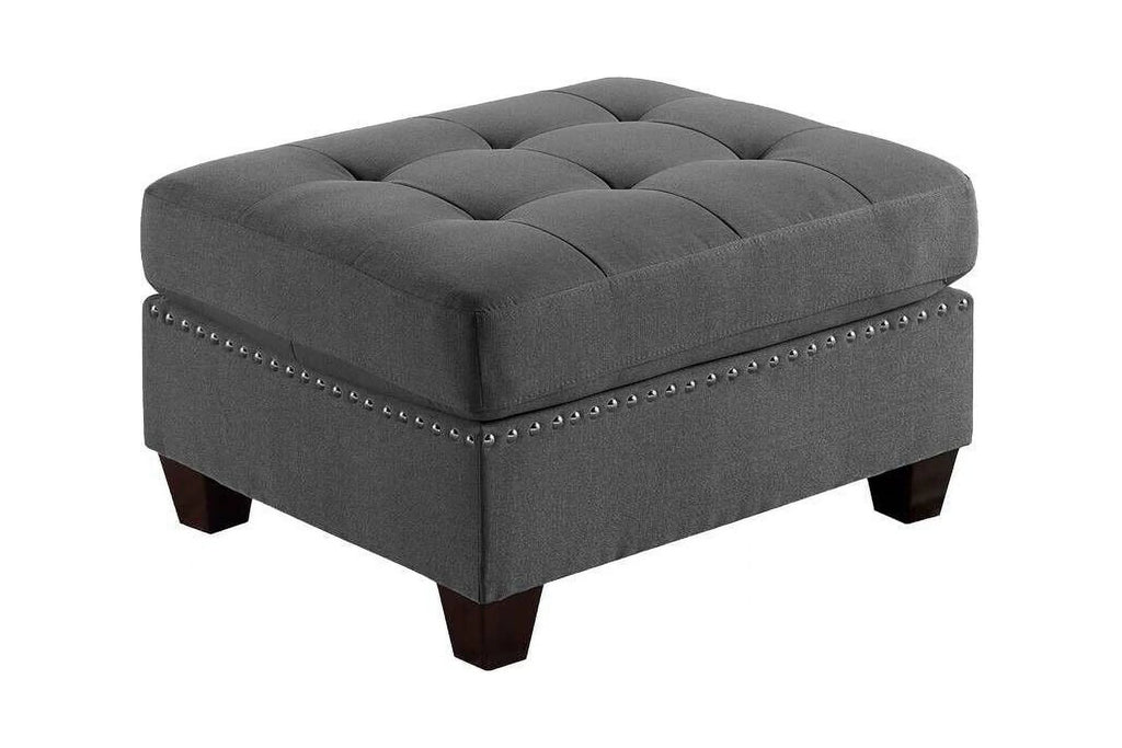 Gray Fabric Sectional Sofa Set 9pcs U57926