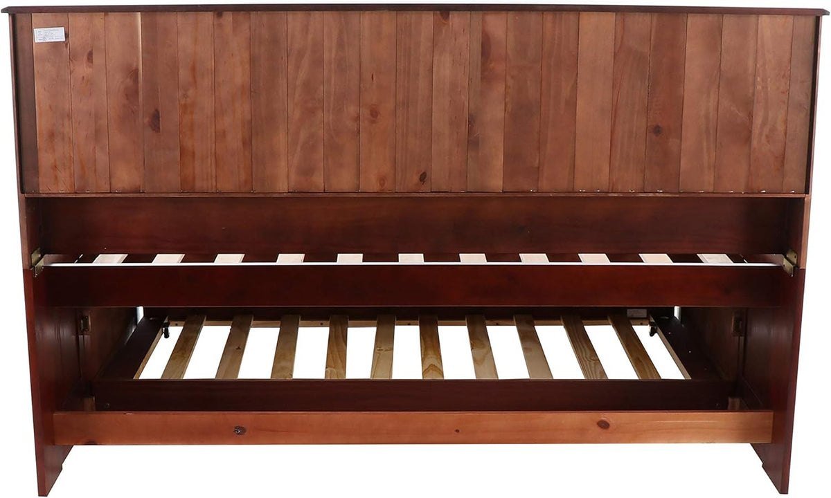 Full Bookcase Daybed with 3 Drawers & Trundle Merlot U431178