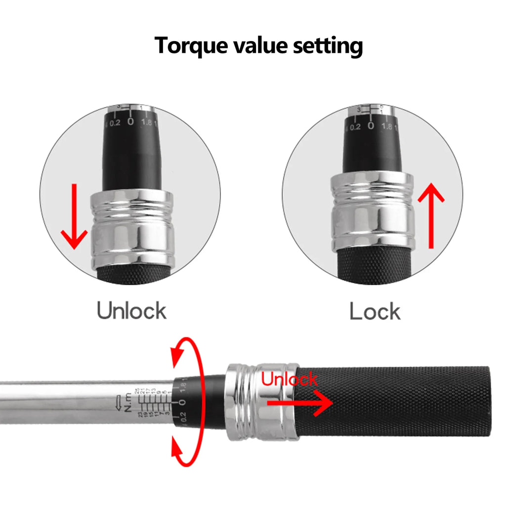 1/4" DR 1-25Nm Mini Adjustable Bike Torque Wrench Set O839595
