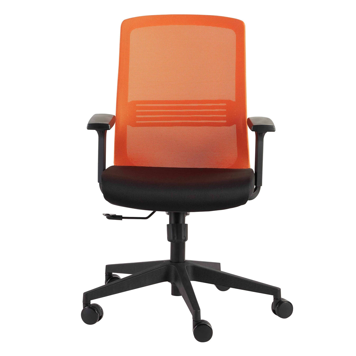 Orange Office Chair with Adjustable Arms N70013
