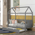 Gray Twin Size Wooden Daybed with Trundle V934500