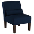 Navy Linen Armless Chair O12218