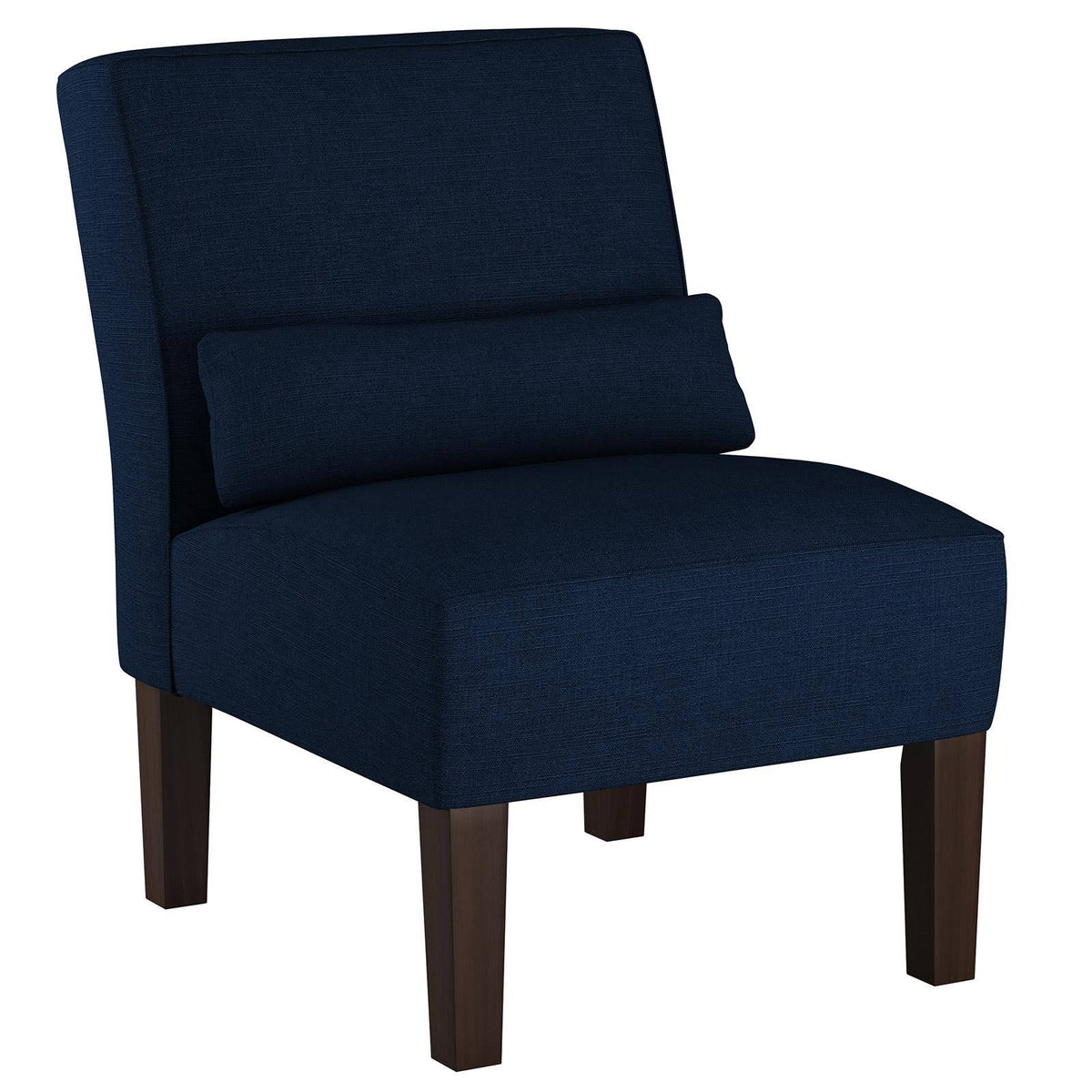 Navy Linen Armless Chair O12218