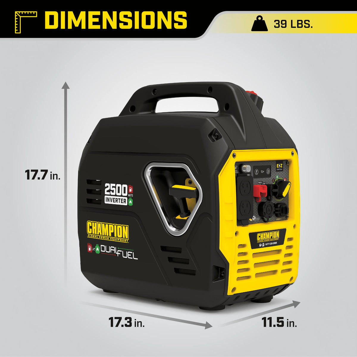 2500-Watt Dual Fuel Inverter Generator I295578