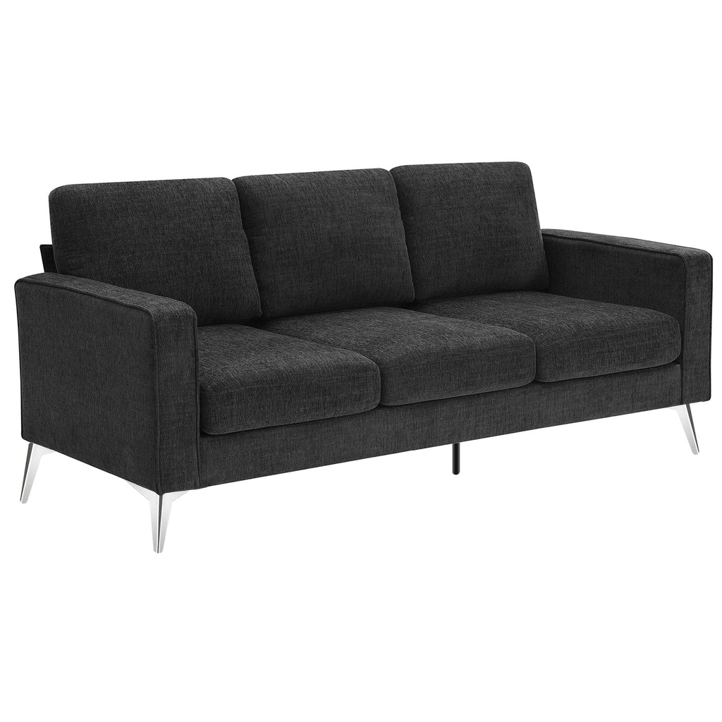 3-Piece Linen Upholstered Sofa Set with Metal Legs H9310