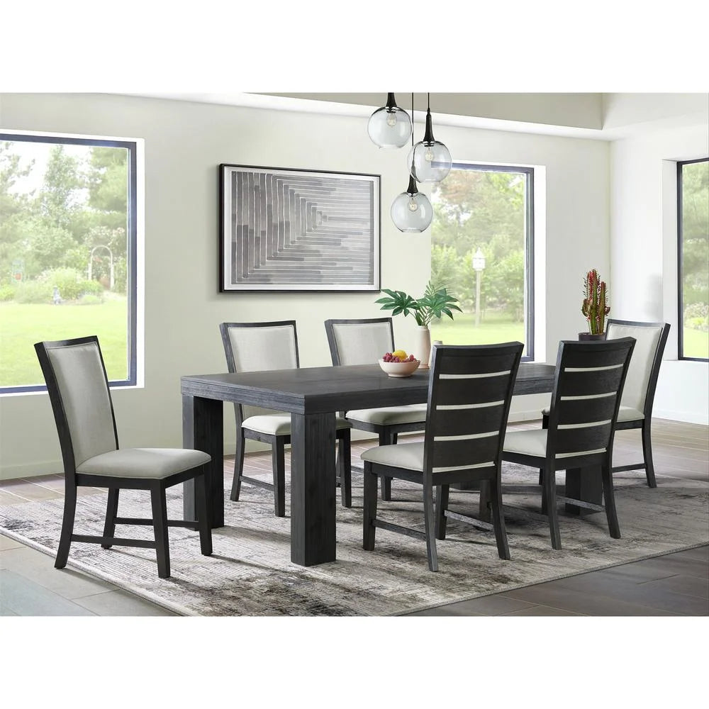 Black Slat Back Side Chair Set R78621