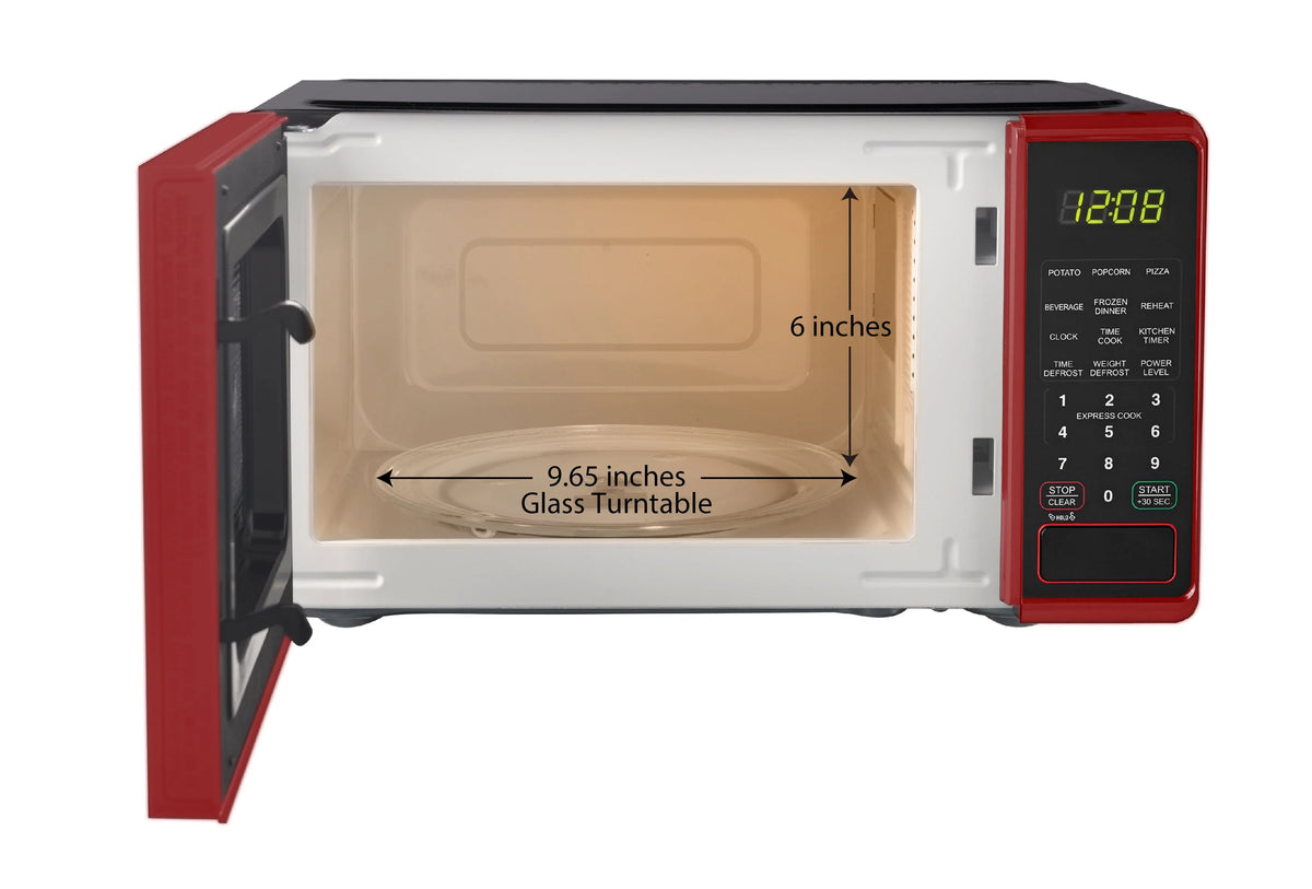 0.7 cu. ft. 700 Watts Red Countertop Microwave Oven Z370575