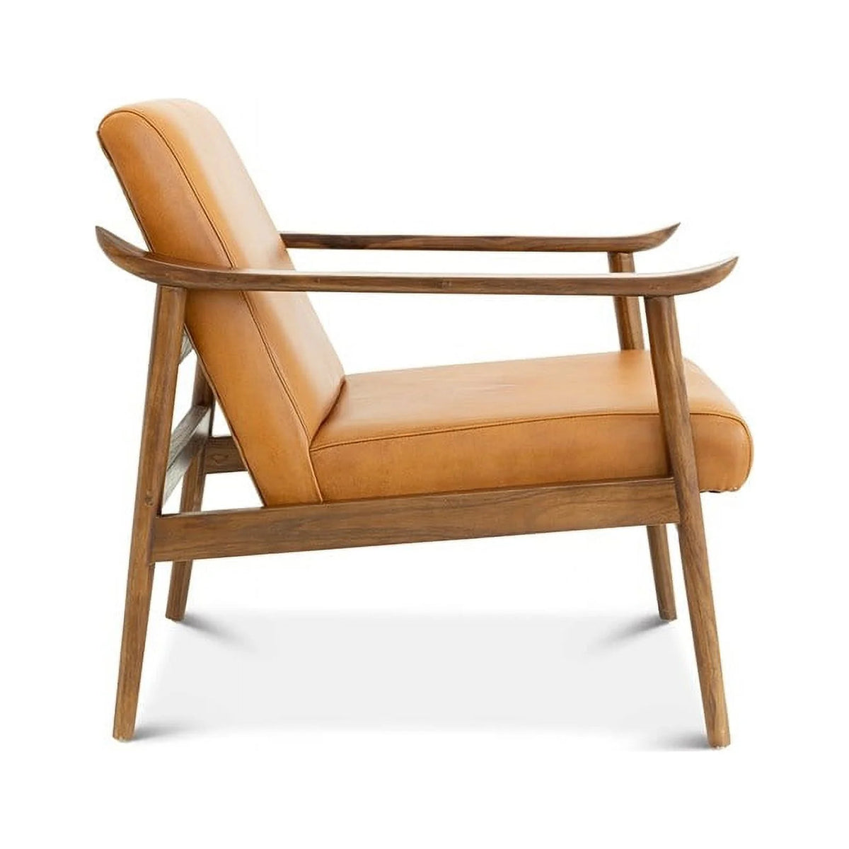 Mid-Century Modern Tight Back Leather Lounge Chair X709337