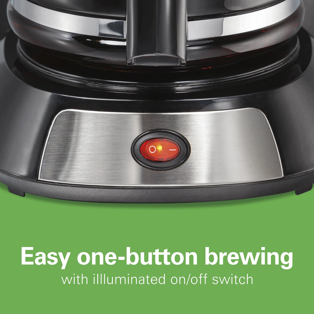 12 Cup Coffee Maker, 96 fl oz, Stainless Steel I646