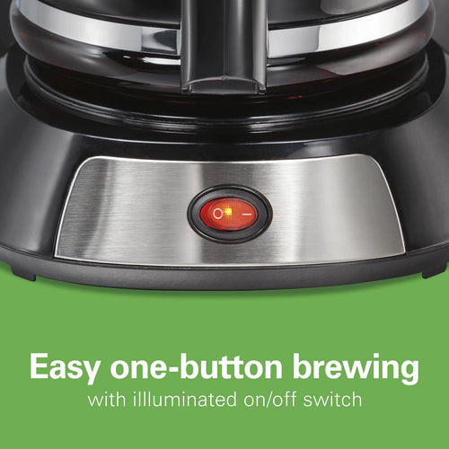 12 Cup Coffee Maker, 96 fl oz, Stainless Steel I646