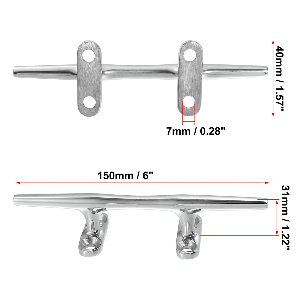 Stainless Steel Flagpole Cleat Hook Deck Cleat Rope Cleat Handle for Marine Boat Ship T21132