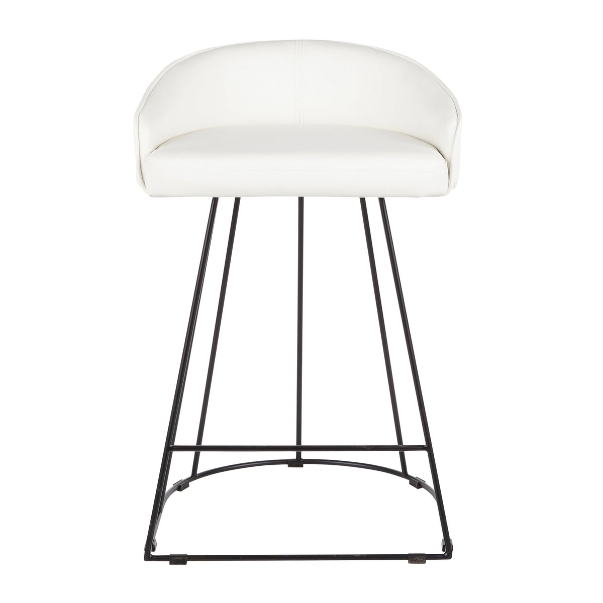 Set of 2 Contemporary Counter Stool Black/White U900