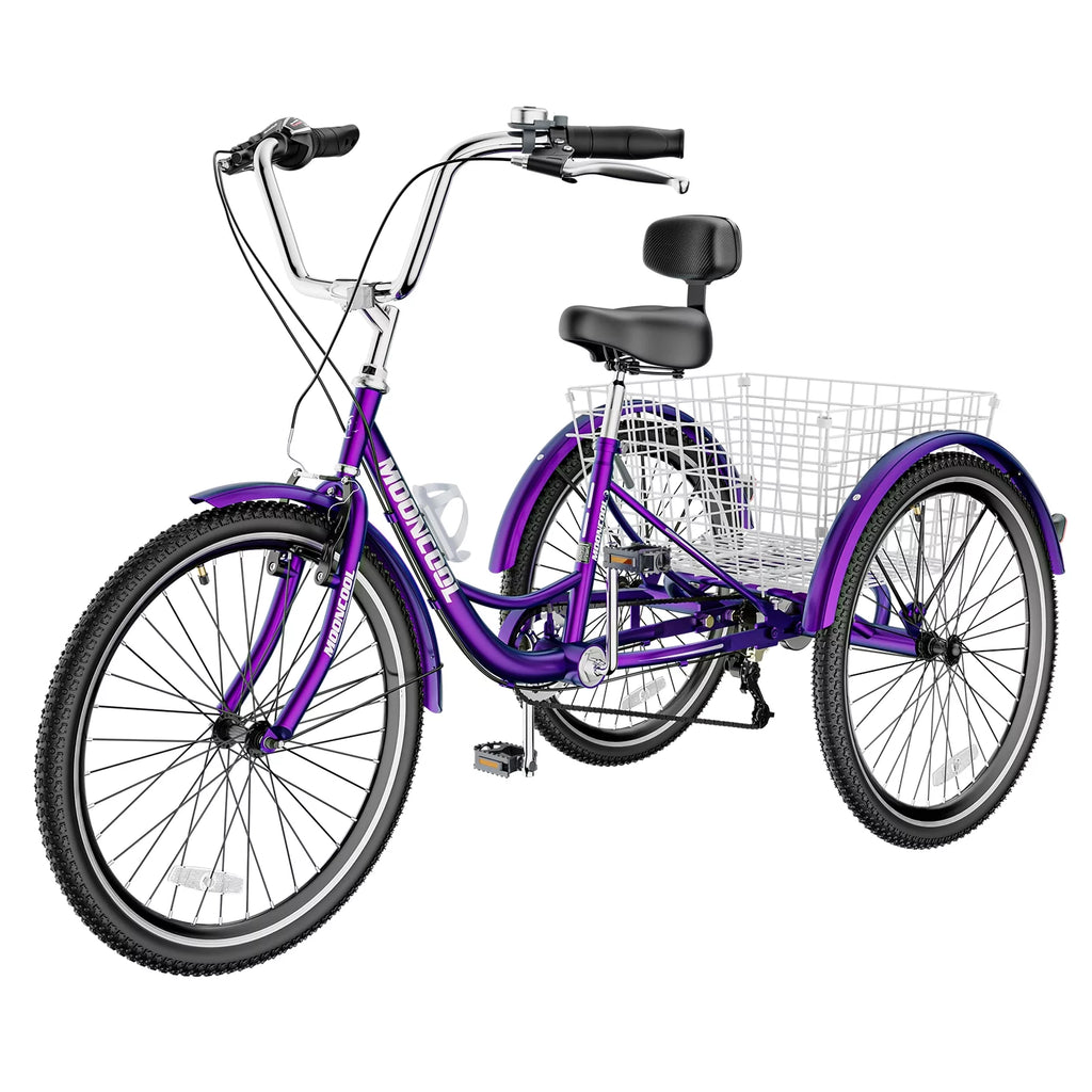 20'' 24 3 Wheel 7 Speed Adult Tricycles with Big Basket F283