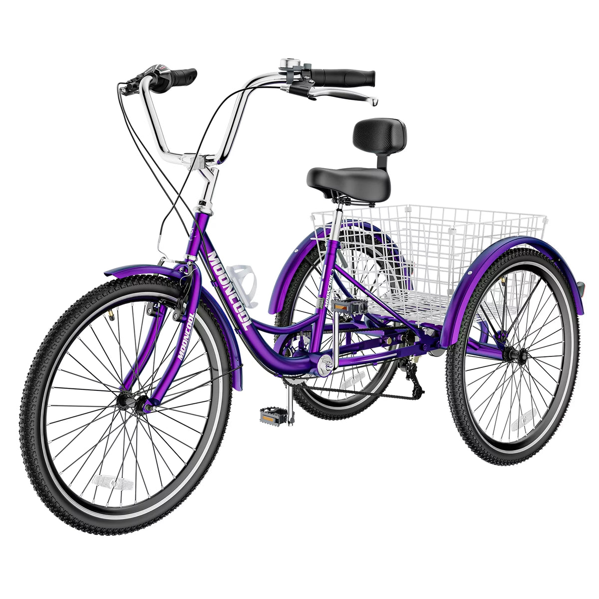 20'' 24 3 Wheel 7 Speed Adult Tricycles with Big Basket F283