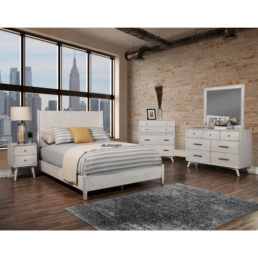Gray Wood Full Size Panel Bed Y8412