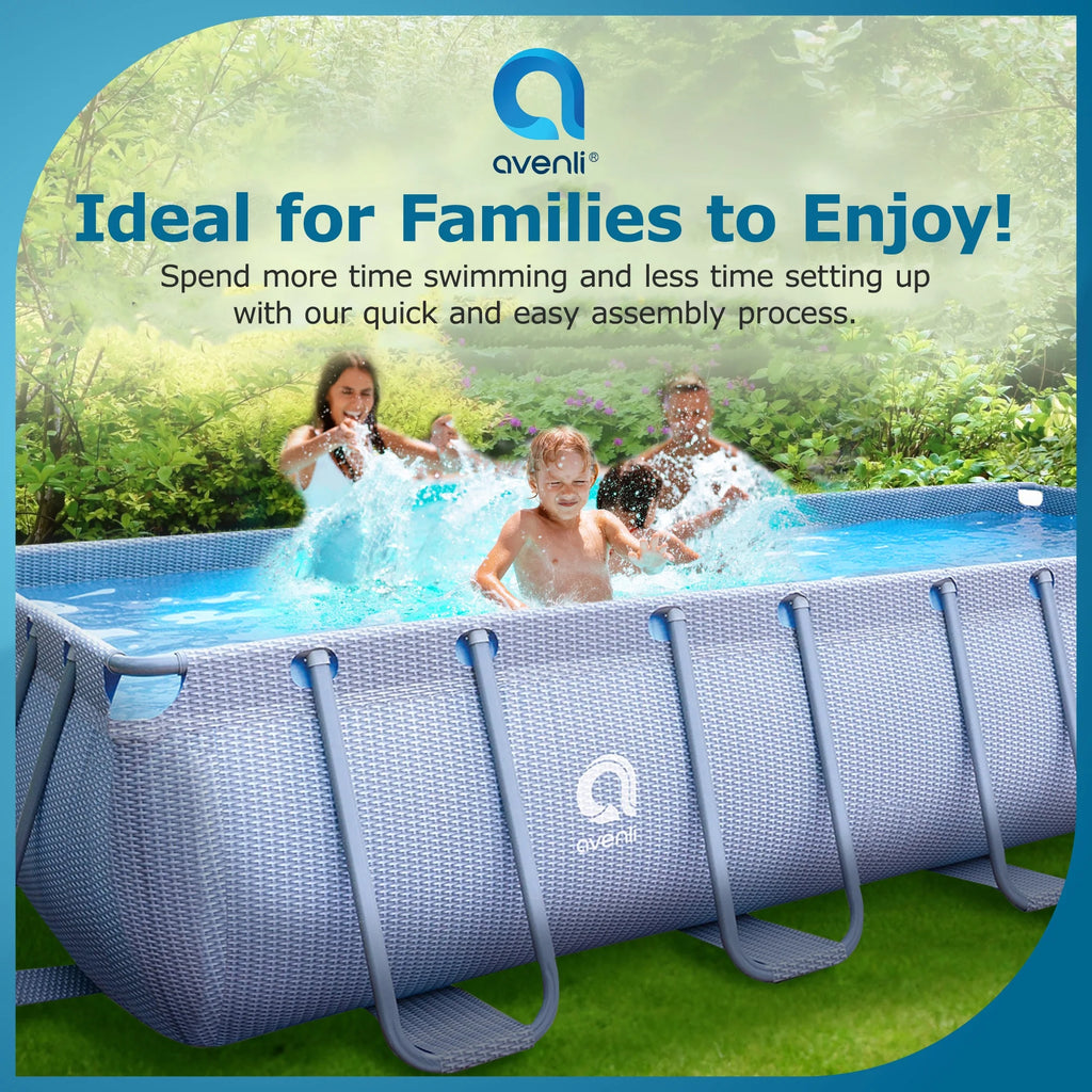 18 Foot x 39.5 Inch Rectangle Above Ground Swimming Pool U57217