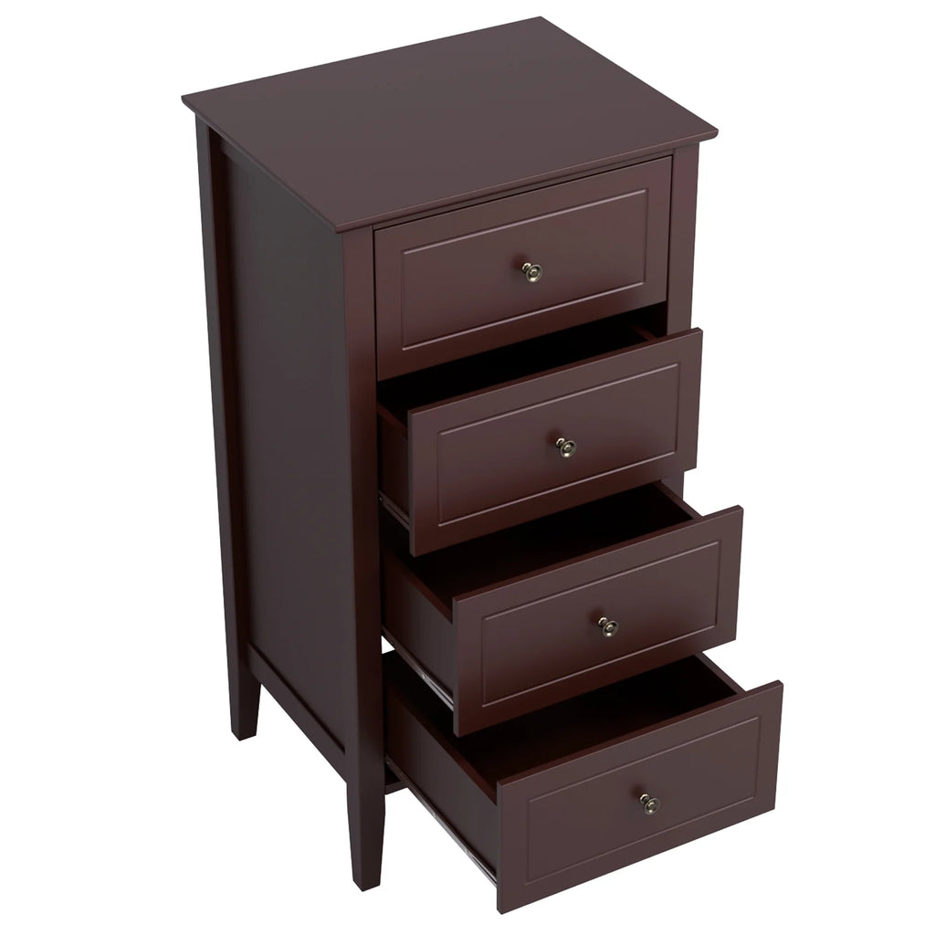 White 4 Drawer Wood Dresser W840229