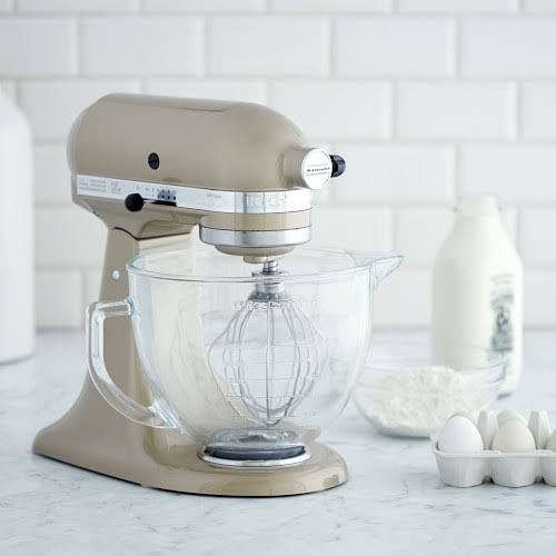 Electric Blue 5 Quart Stand Mixer with Glass Bowl L145