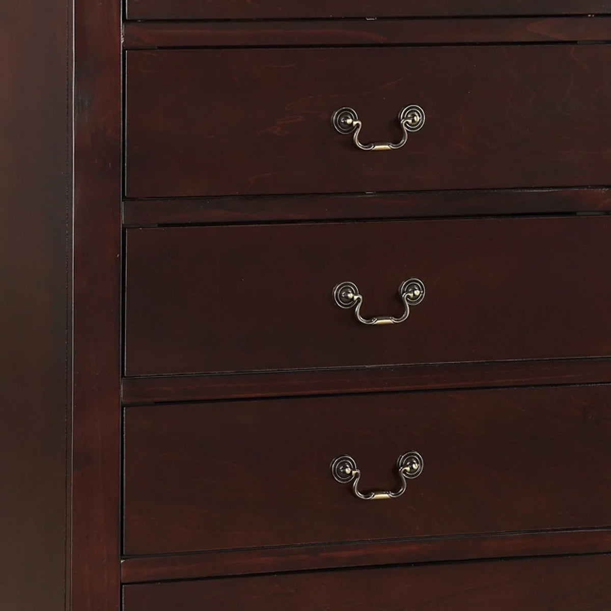 48 Inch Tall 5 Drawer Brown Wood Dresser J348327