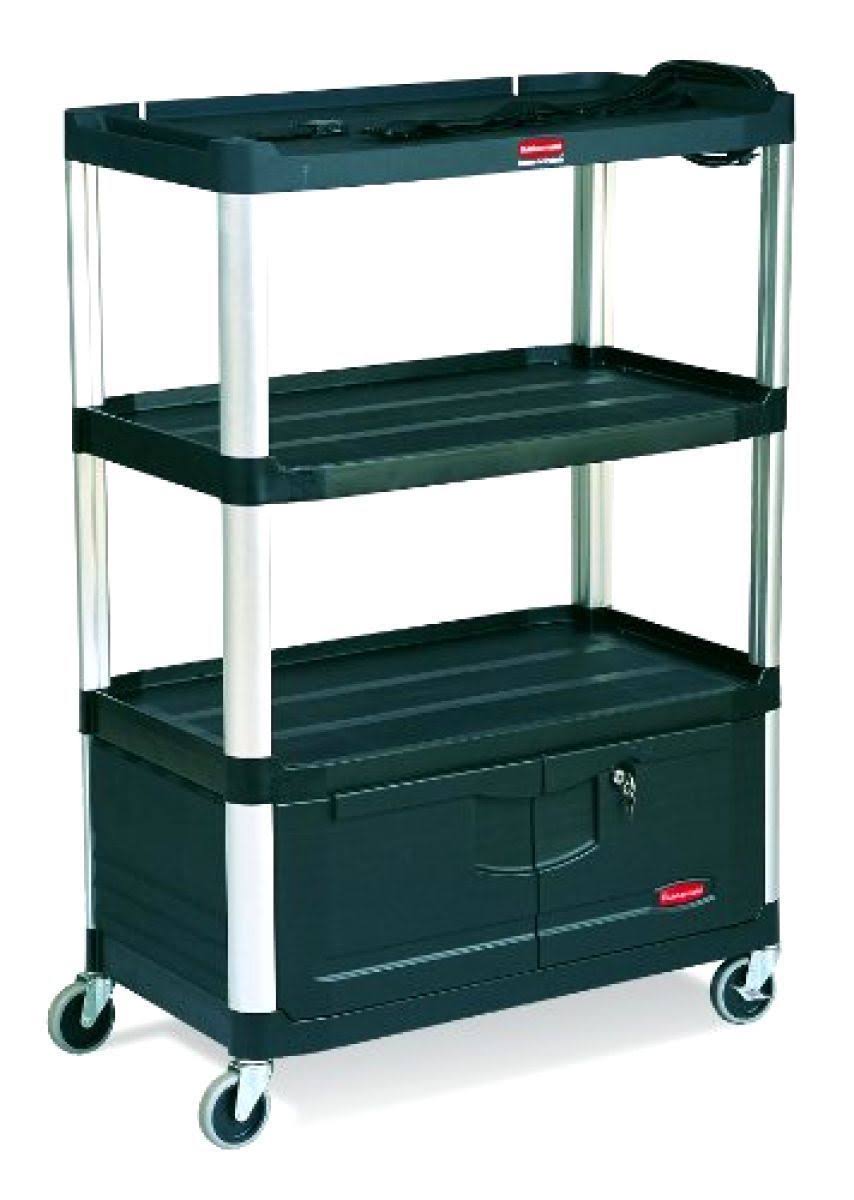 MediaMaster Three-Shelf AV Cart with Cabinet R147062