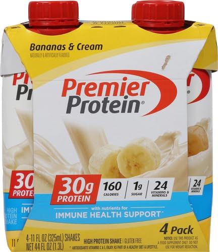 30g Shakes Bananas and Cream, 44 Fl Oz, Pack of 4 U155084