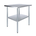 36" Stainless Steel Work Table with Undershelf X3673