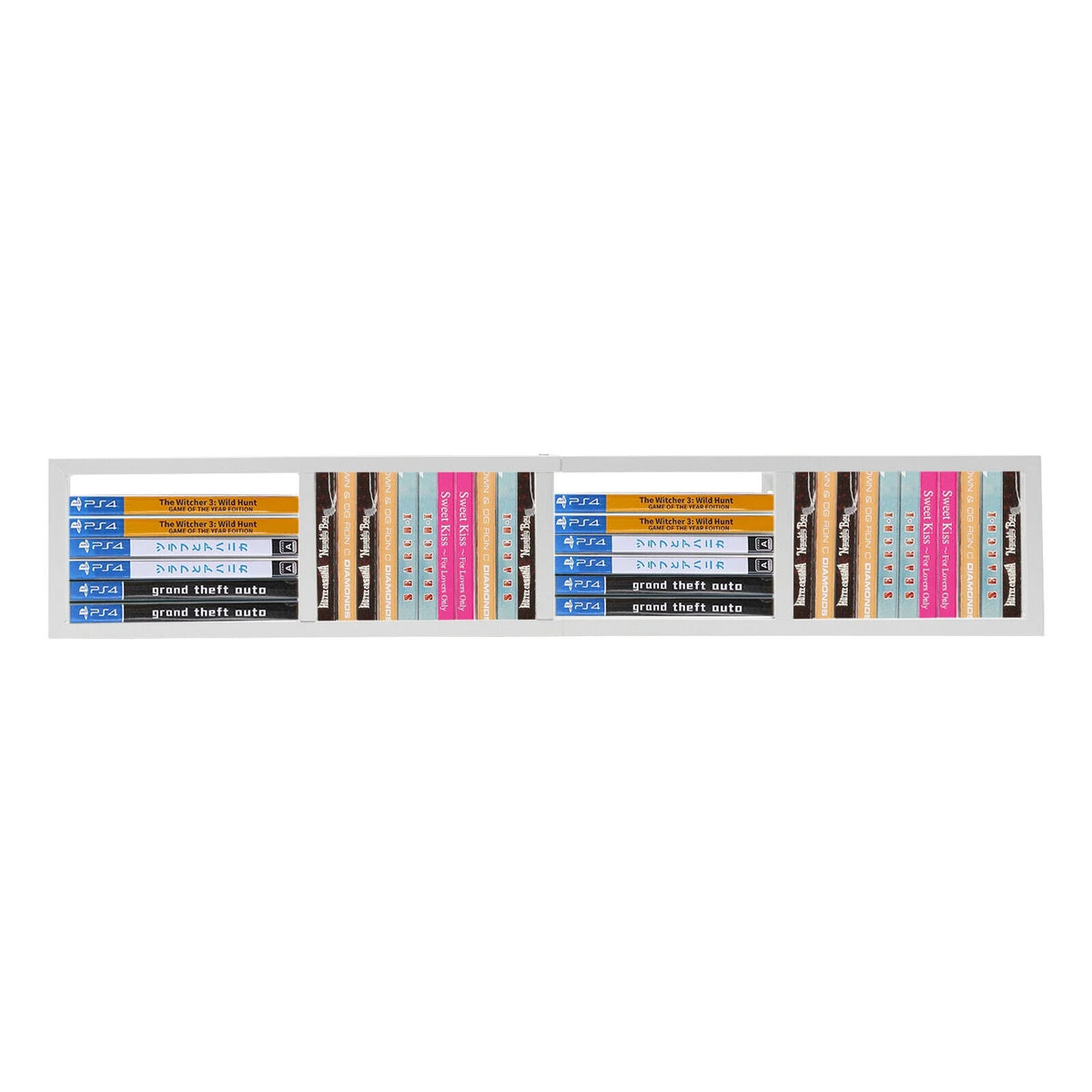 3Pcs White Metal CD DVD Media Storage Rack C579