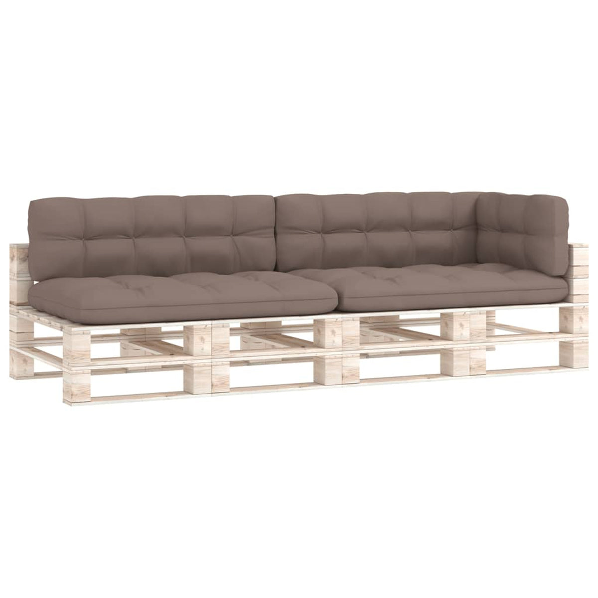 Set of 5 Taupe Fabric Pallet Sofa Cushions M749